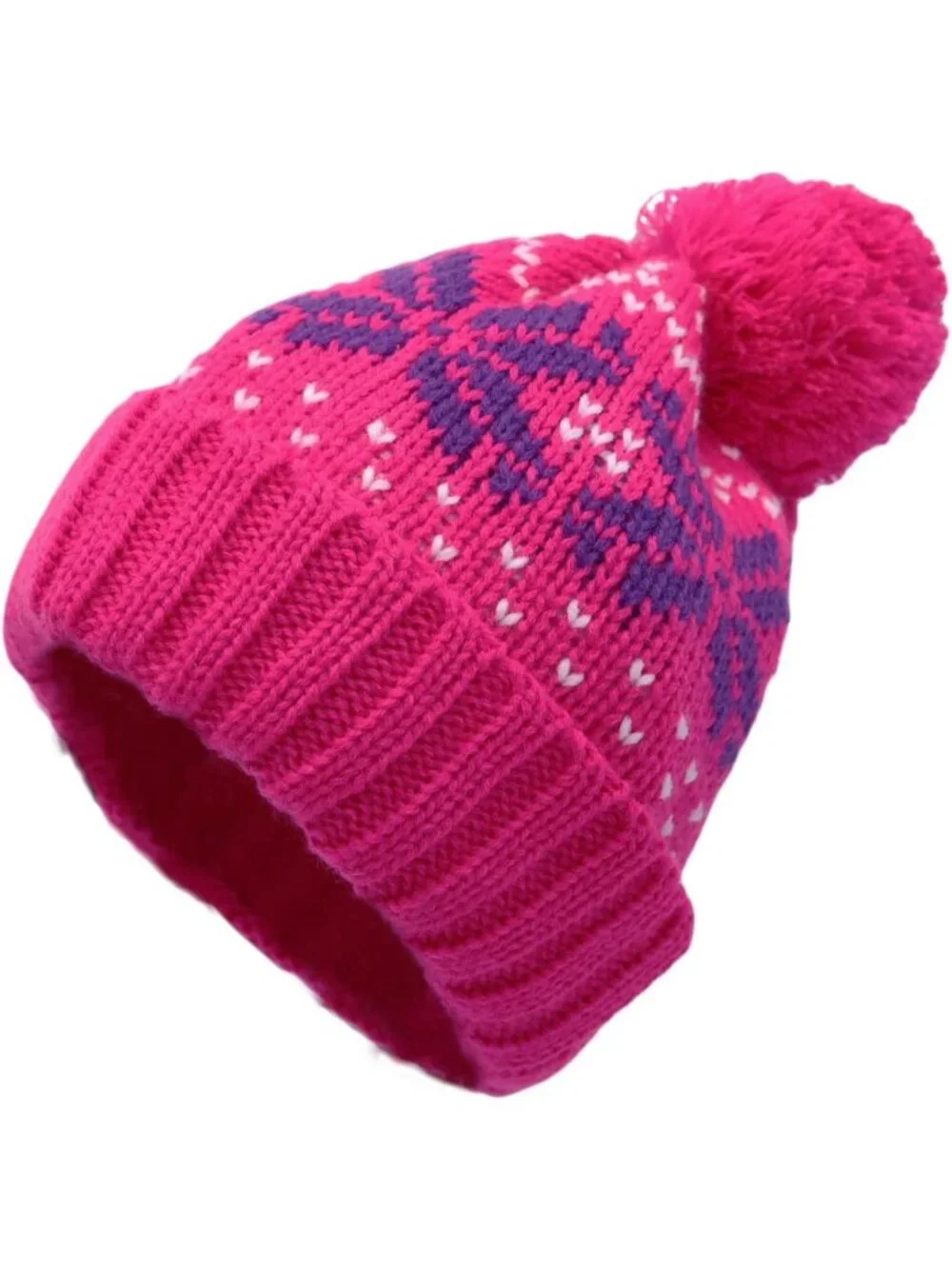 Cozy Knit Nordic Bobble Pom Beanie Hat - Stylish Winter Accessory for Cold
